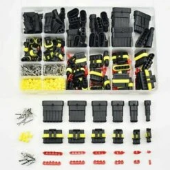 Imperméable à L'eau Connecteur, 708 Pièces Étanche Connecteur Électrique,Car Terminal Électrique Étanche Plug 1/2/3/4/5/6 Broches Mâle/femelle Avec Boîte