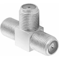4X Sat TV Répartiteur Antenne TV Coaxial En Forme De T (3X Prise Femelle F) Doubleur De Câble D'antenne TV, Adaptateur Pour Câble Coaxial, Double Prise Antenne Satellite, Argent -Goobayd Magasin 100342635 4