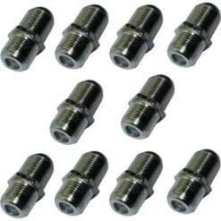 10x Connecteurs Raccord Coupleur Adaptateur Fiche F-F Femelle-Femelle Pour Câble Coaxial Antenne TV