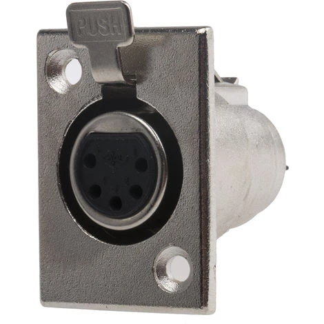 RS PRO-Connecteur XLR Femelle Droit 5 Voies Montage Panneau, Placage Argent ( Prix Pour 1 ) 1 RS PRO-Connecteur XLR Femelle Droit 5 Voies Montage Panneau, Placage Argent ( Prix Pour 1 )