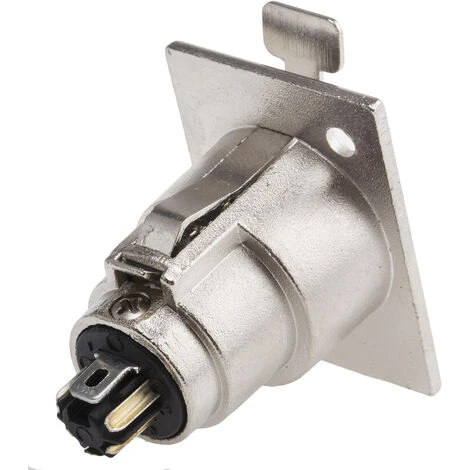 RS PRO-Connecteur XLR Femelle Droit 5 Voies Montage Panneau, Placage Argent ( Prix Pour 1 ) 2 RS PRO-Connecteur XLR Femelle Droit 5 Voies Montage Panneau, Placage Argent ( Prix Pour 1 ) – Image 2