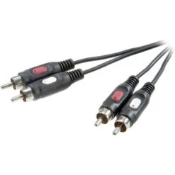 Câble Audio SpeaKa Professional SP-7870196 [2x Cinch-RCA Mâle - 2x Cinch-RCA Mâle] 5.00 M Noir