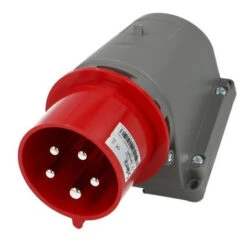 Socle Mâle CEE Triphasé, 5 X 32A, Coudé