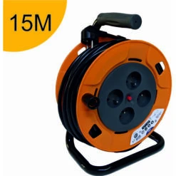 Enrouleur 15m H05VV-F 3G1.50 Mm² - 4 Prises 16A - Garantie 2 Ans