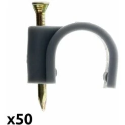 50 Attaches Ø20 Gris