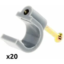 20 Attaches Plastiques Ø8 Gris - Zenitech -Goobayd Magasin 2010669 3