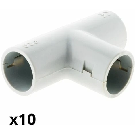 Lot De 10 Tés IRL Ø20mm Gris 1 Lot De 10 Tés IRL Ø20mm Gris