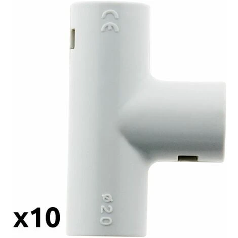 Lot De 10 Tés IRL Ø20mm Gris 3 Lot De 10 Tés IRL Ø20mm Gris – Image 3