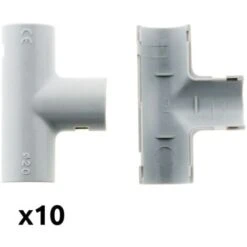 Lot De 10 Tés IRL Ø20mm Gris 8 Lot De 10 Tés IRL Ø20mm Gris -Goobayd Magasin 2010857 4