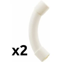2 Courbes Grand Rayon Ø16 - Blanc - Zenitech