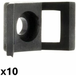 Lot De 10 Embases à Visser Noir - Zenitech