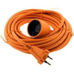 Prolongateur 16A HO5VV-F 2x 1,5 2P Sans Terre Orange 10m - Zenitech