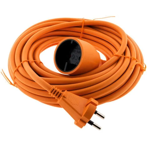 Prolongateur 16A HO5VV-F 2x 1,5 2P Sans Terre Orange 10m - Zenitech 1 Prolongateur 16A HO5VV-F 2x 1,5 2P Sans Terre Orange 10m - Zenitech
