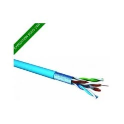 CÂBLE ETHERNET RIGIDE CAT6 F/UTP 4 PAIRES LSZH BLEU (100 MÈTRES)