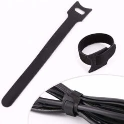 LITZEE Attache Cable, Noir Réglable Réutilisable Serre Cable Auto-agrippant (100 Pièces 150 X 12 Mm) -Goobayd Magasin 26468850 3