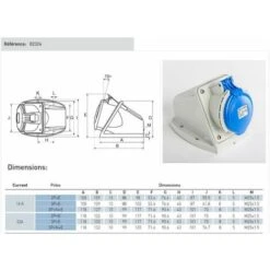 Socle De Prise 32A 2P+T En Saillie Femelle étanche IP44 Ou IP67 - Étanche IP67 Ou IP44 - IP44 - Socle 32A - 2P+T - Mural - 230V -Goobayd Magasin 27561654 5