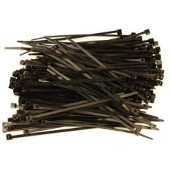 ATTACHE CABLES RILSAN NOIRS LONG 100 MM LARGE 2.5 MM - 200 COLLIERS PLASTIQUES