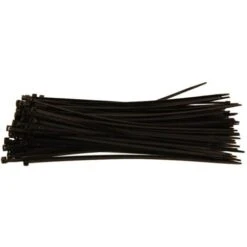 ATTACHE CABLES RILSAN 290 X 4.8 NOIRS - 100 COLLIERS PLASTIQUES