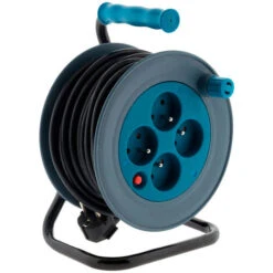 Enrouleur Ménager 15m 3G1 Mm² - Bleu - Zenitech