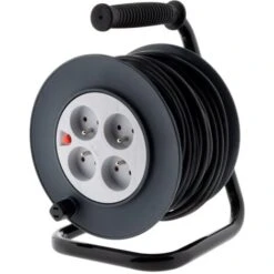 Enrouleur 4 Prises HO5VV-F 3G1mm² 25m + Coupe-circuit - Zenitech