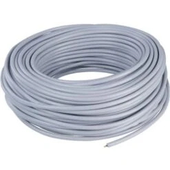 Rouleau 5m Fil électrique 0,75mm² Cuivre Gris Câble Souple Faisceau