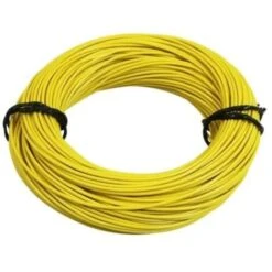 Rouleau 5m Fil électrique 0,75mm² Cuivre Jaune Câble Souple Faisceau