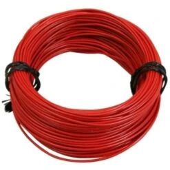 Rouleau 5m Fil électrique 1,5mm² Cuivre Rouge Câble Souple Faisceau