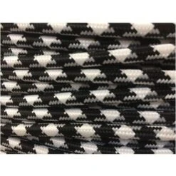 Fil électrique Tissé Fresque Triangulaire Blanc/noir Vintage Look Retro En Tissu