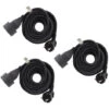 Lot De 3 Prolongateurs 16A HO5VV-F 3G1,5mm² Noir 3m - Zenitech