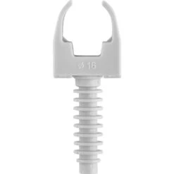 CLIPS TUBE + CHEVILLE �16 GRIS SACHET DE 10