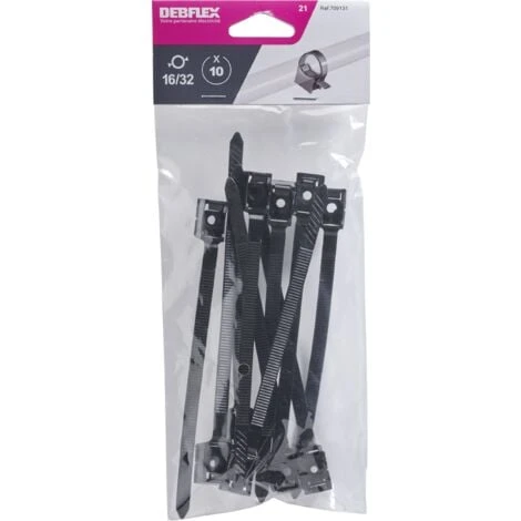 COLLIER AVEC EMBASE � 16 A 32 MM NOIR SACHET DE 10 2 COLLIER AVEC EMBASE � 16 A 32 MM NOIR SACHET DE 10 – Image 2