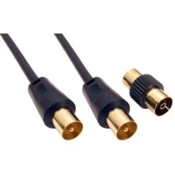 Cordon Coaxial RF RS PRO Coaxial Noir, 1.8m ( Prix Pour 1 )