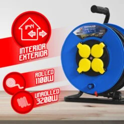 Enrouleur 4 Prises - Cable H07en-3g1.5mm²-25m - I-watts Pro -Goobayd Magasin 41422709 3