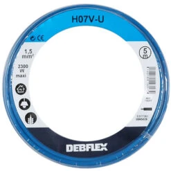 BOBINOT HO7V-U 1.5 MM 5M BLEU
