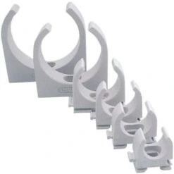 Jäger Direkt 613516 Collier De Serrage EN25 26 Mm Gris Clair (RAL 7035) 50 Pc(s) Sans Halogène, Sans Silicone