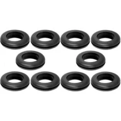 10x Passe Fil Caoutchouc D1 = 12 X D =9 X H1 = 1.5 Mm Câble Attache Rond Oeillet Encastrable Bureau Mural Tube Support Boitier Armoire électrique