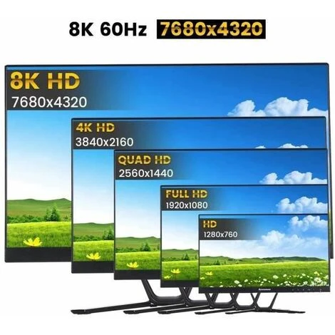 Câble HDMI 8K Professionnel 2.1 3D 2M, Full HD Haute Vitesse Par Ethernet 48Gb/s 2 Câble HDMI 8K Professionnel 2.1 3D 2M, Full HD Haute Vitesse Par Ethernet 48Gb/s – Image 2