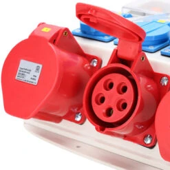 Randaco Coffret De Chantier 2 X CEE 400V / 16A + 4 X 230V Schuko IP44 5 Pôles Avec Câble Pour Les Chantiers De Construction -Goobayd Magasin 56393514 4