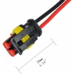 Fiche Etanche, Électrique Prise Mâle Et Femelle, AWG Connecteur Etanche Electrique (2 Broches Avec Fil × 10 Kits) -Goobayd Magasin 57756079 3