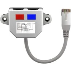 Goobay Splitter Réseau Patch T 2x10/100 RJ45 - 2xRJ45 (68908)