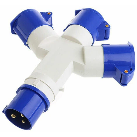Adaptateur 3 Prises Couvercle Fiche à 3 Pôles 16A 220V Industriel IP44 – Multiprise Caravanes/Camping-Cars/Bateau, Chantier, Connecteur Prises De Courant Industriel Répartiteur 3 Adaptateur 3 Prises Couvercle Fiche à 3 Pôles 16A 220V Industriel IP44 – Multiprise Caravanes/Camping-Cars/Bateau, Chantier, Connecteur Prises De Courant Industriel Répartiteur – Image 3