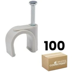 Seau De 100 Pontets Gris Ø20 Pointe Béton Et Bois Pour Attache Câble Et Conduit - Ram