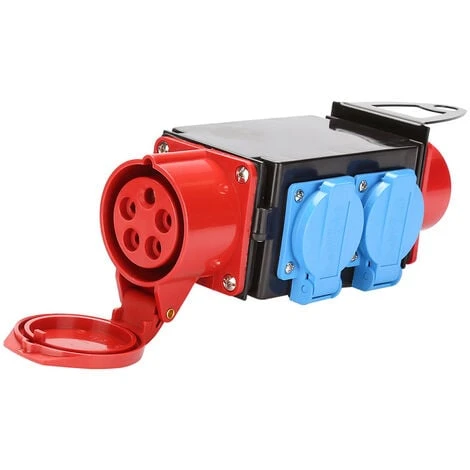 SWANEW Coffret De Chantier Prise Industrielle CEE 16A 1x400V 3x230V 5 Broches CEE IP44 étanche Aux éclaboussures Avec Couvercles De Sécurité 1 SWANEW Coffret De Chantier Prise Industrielle CEE 16A 1x400V 3x230V 5 Broches CEE IP44 étanche Aux éclaboussures Avec Couvercles De Sécurité