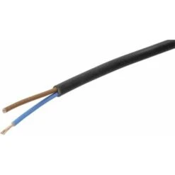 Câble électrique H05VVF 2x1,5mm2 Noir Longueur 2m Fil Universel Réparation Appareil