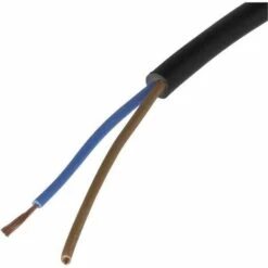 Câble électrique H05VVF 2x0,75mm2 Noir Longueur 2m Fil Universel Réparation Appareil