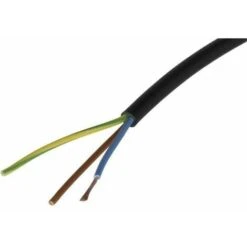 Câble électrique H05VVF 3x0,75mm2 Noir Longueur 2m Fil Universel Réparation Appareil