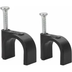 Assortiment De 200 Clips De Câble Ronds , 8 Mm 10 Mm, Clips Muraux Pour Câbles électriques, Clips De Gestion De Câbles, Clips En Plastique Pour Câble Ethernet, Câble Téléphonique, Câble TV 56Vingt