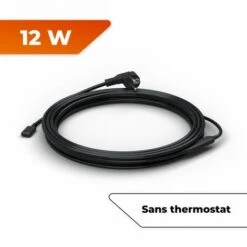 Câble Antigel Autolimitant 12W/m Sans Thermostat - Sans Thermostat" "6 Mètres