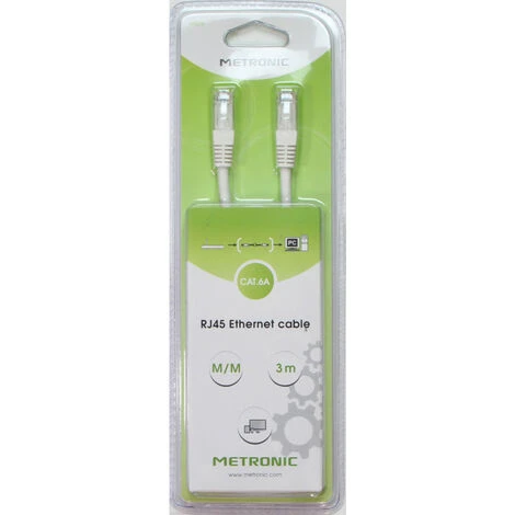 Câble Ethernet RJ45 CAT 6a Mâle/mâle Droit - UTP 3 M 2 Câble Ethernet RJ45 CAT 6a Mâle/mâle Droit - UTP 3 M – Image 2