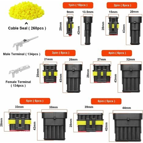 MSBD 622 Pièces Connecteurs électriques étanches, Connecteurs électriques étanches De Voiture Moto Scooter Camions Connecteurs étanches Marins. 2 MSBD 622 Pièces Connecteurs électriques étanches, Connecteurs électriques étanches De Voiture Moto Scooter Camions Connecteurs étanches Marins. – Image 2